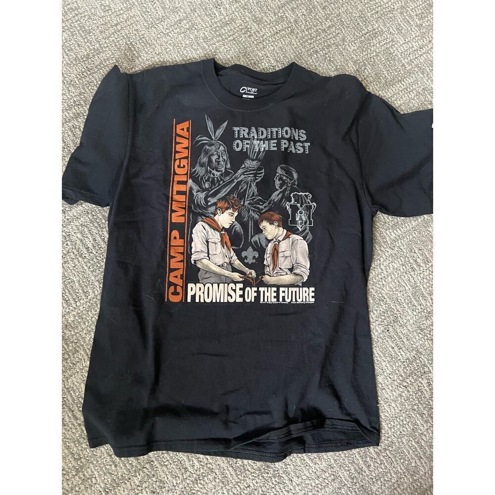 C Port & Co. Boy Scout‎ indigenous Camp Mitigwa Troop 182 adult M Tshirt